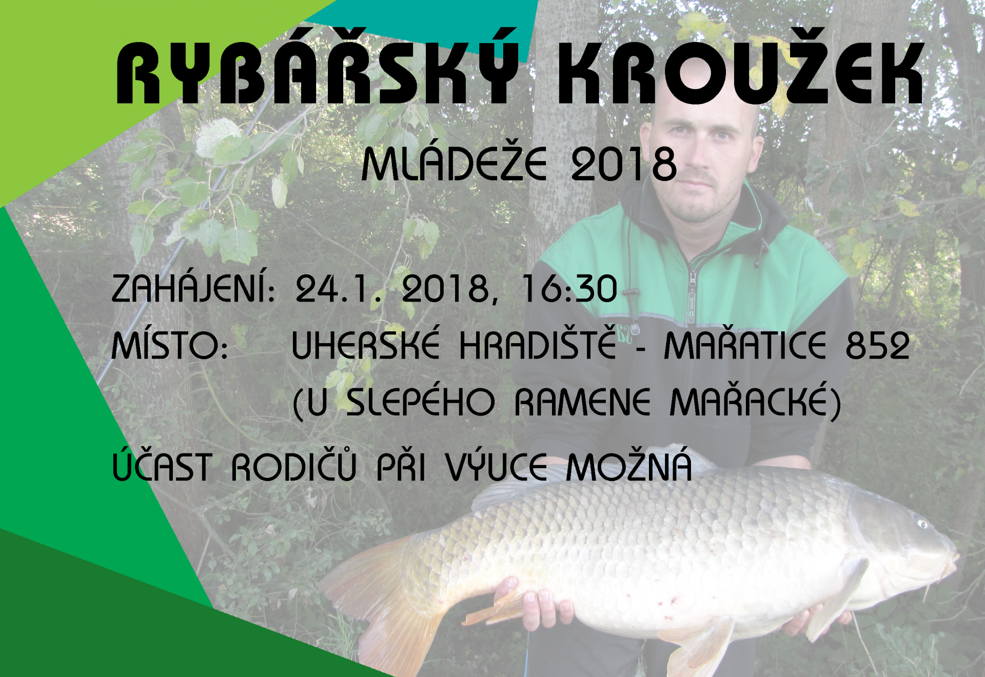 Zahájení Rybářského kroužku mládeže proběhne 24.1.2018