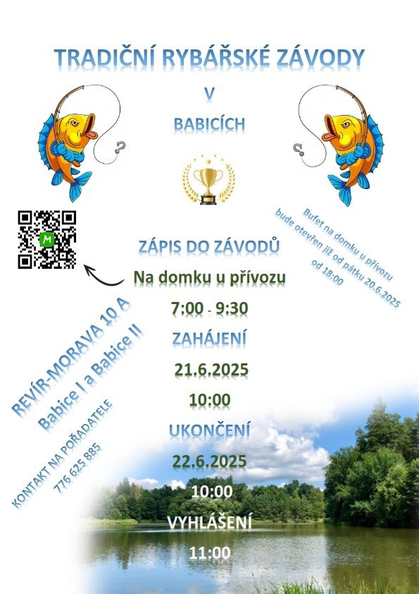 Pozvánka na Tradiční rybářské závody do Babic - 15. ročník